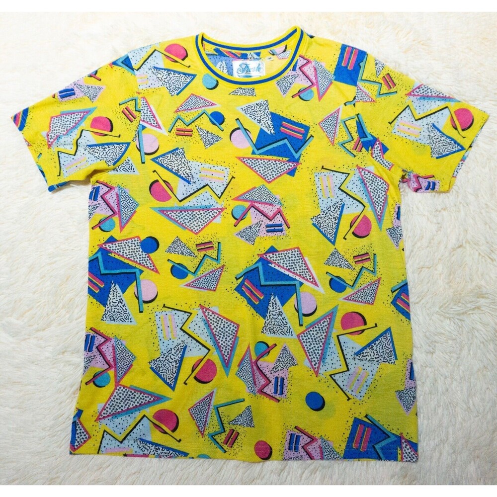Fresh Prince of Bell Aire t shirt size M Yellow Geometric